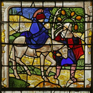 Fenster mit Darstellung der Flucht nach Ägypten